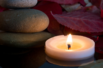 Fototapeta na wymiar Mindful candles