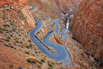 Zelfklevend Fotobehang Dades Gorge is a gorge of Dades River in Atlas Mountains in Morocco. © Ryzhkov Oleksandr