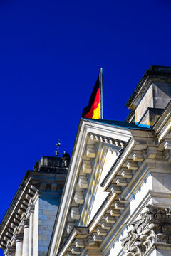 The Iconic Reichstag Building In Central Berlin, Germany