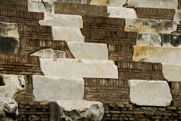 Detail of Elements of the Coliseum in Rom