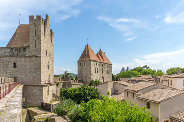 Fototapeta na wymiar view point of Castle of Carcassonne, Languedoc Roussillon
