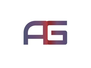Fototapeta premium AG Initial Logo for your startup venture