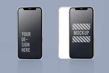 Full screen smartphone mockup design