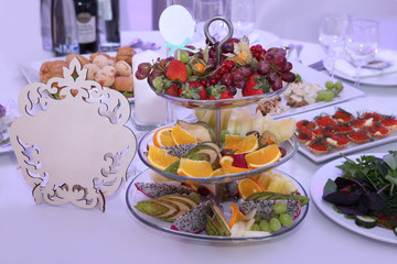 Fruits for wedding table decoration