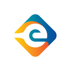 Letter E logo concept