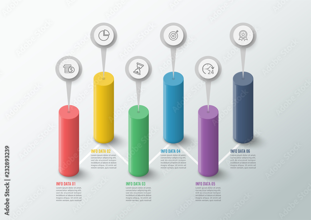 Poster infographic design template can be used for workflow layout, diagram, number options, web design. in