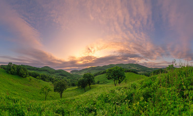 Evening over the hills