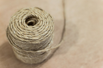 Sisal string roll close up