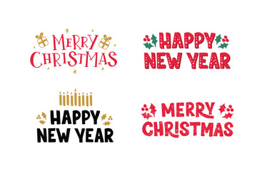 Merry Christmas hand drawn lettering