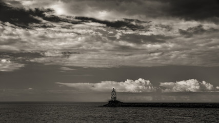 lighthouse at sunset
