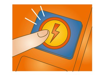 応急手当イラスト94：AED