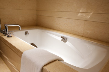 Modern luxury bathroom with bath tub interior design