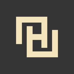 Letter H logo modern 