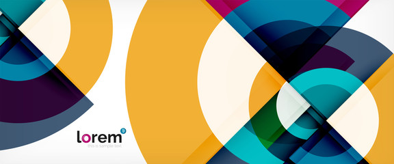 Obraz premium Circle abstract background, geometric modern design template