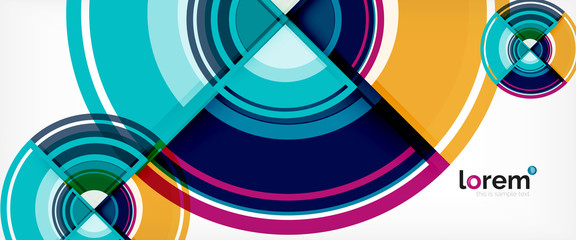 Obraz premium Circle abstract background, geometric modern design template