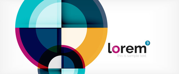 Circle abstract background, geometric modern design template