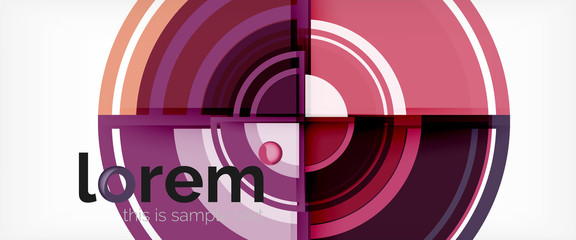 Circle abstract background, geometric modern design template