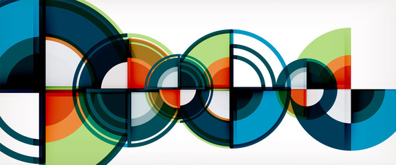 Obraz premium Vector abstract colorful circles background