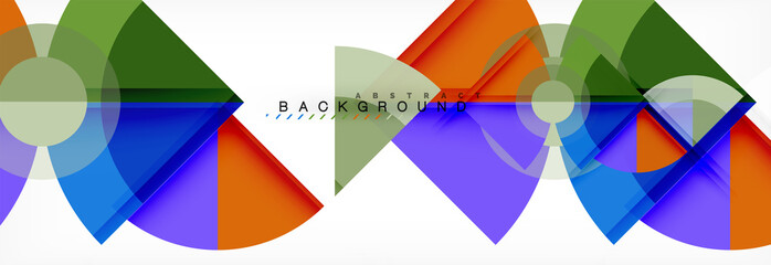 Triangles and circle geometric background