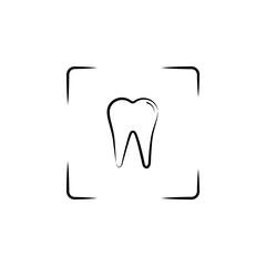 photo, tooth icon. Element of dantist for mobile concept and web apps illustration. Hand drawn icon for website design and development, app development