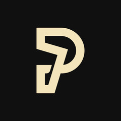 Letter P monogram logo
