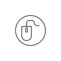 control, elearning, mouse icon. Element of education icon for mobile concept and web apps. Thin line control, elearning, mouse icon can be used for web and mobile
