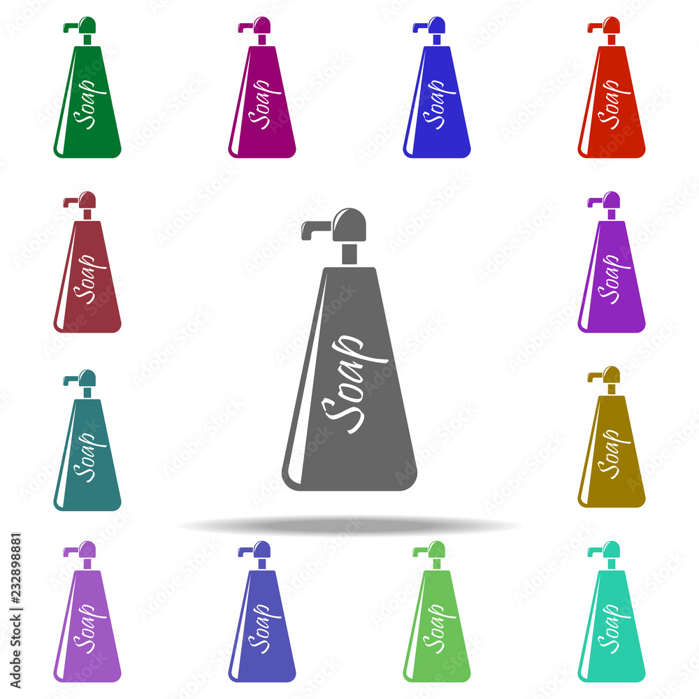 Aufkleber a bottle of soap icon. elements of bathroom in multi color style icons. simple icon for websites, we