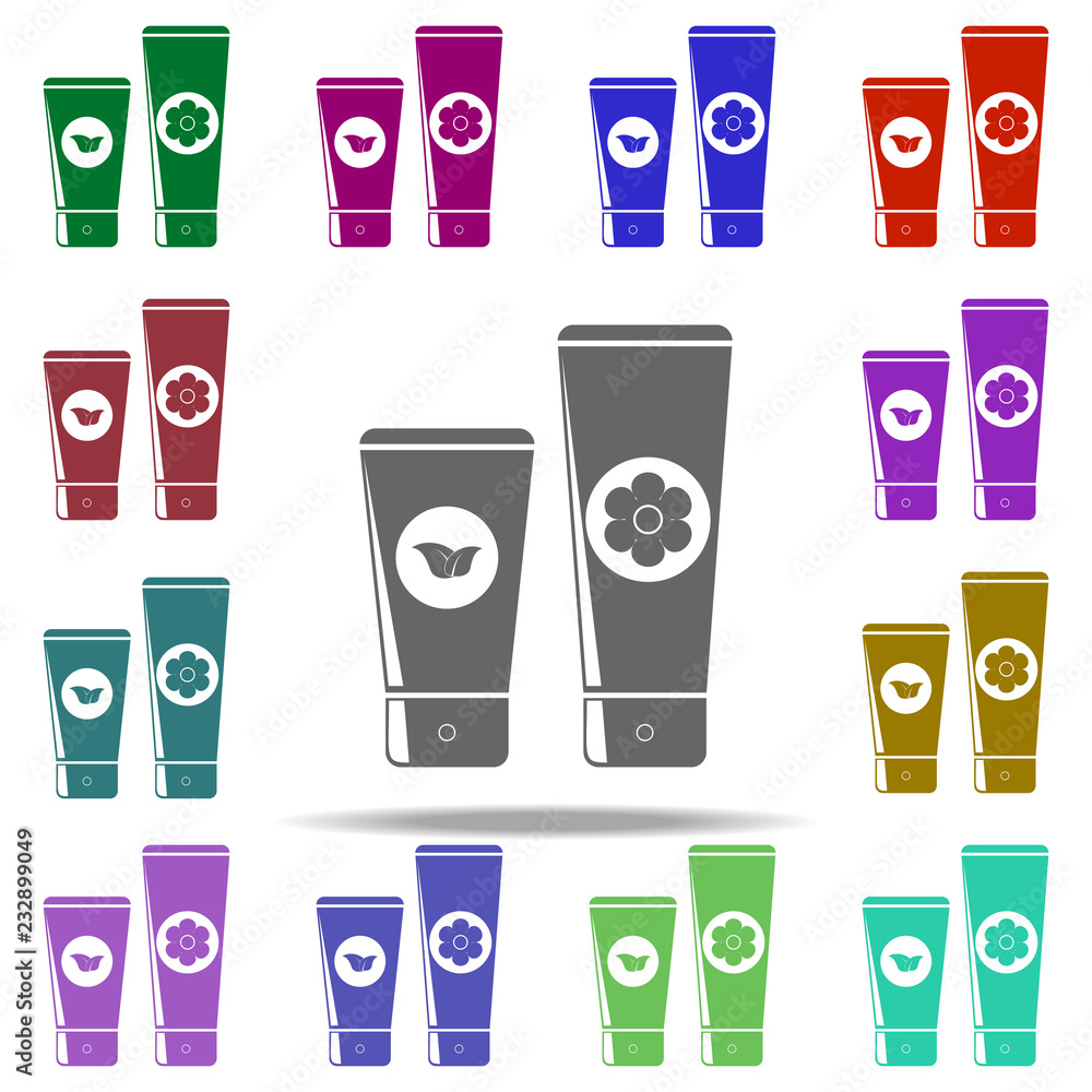 Poster cream tubes icon. elements of bathroom in multi color style icons. simple icon for websites, web des