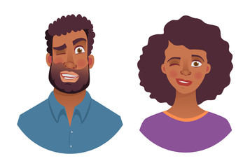 Fototapeta premium portrait of african man and woman