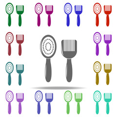 hair brush icon. Elements of Bathroom in multi color style icons. Simple icon for websites, web design, mobile app, info graphics