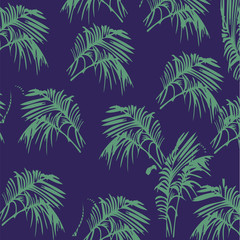 Fototapeta na wymiar Tropical palm leaves, jungle leaves vector floral pattern background. Leaves texture pattern.Watercolor floral background.
