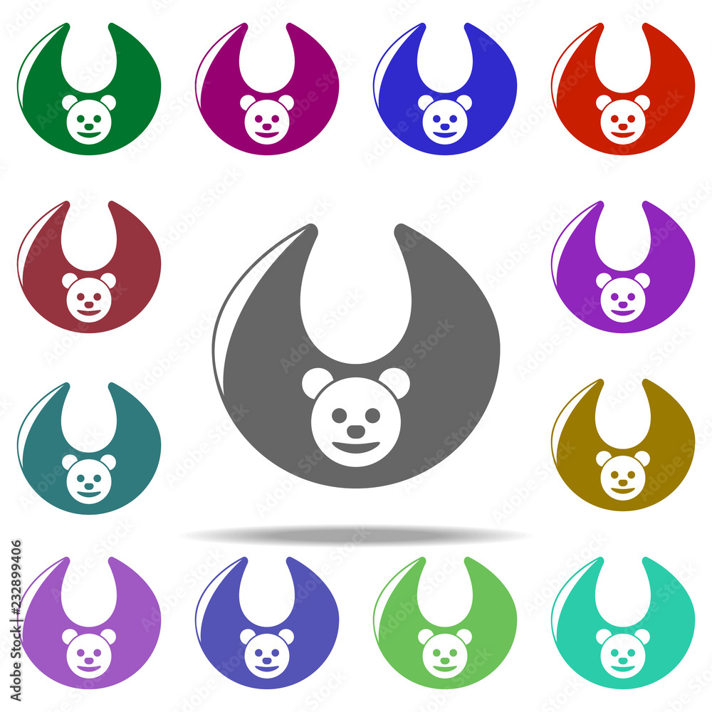 Poster bib icon. elements of children in multi color style icons. simple icon for websites, web design, mob