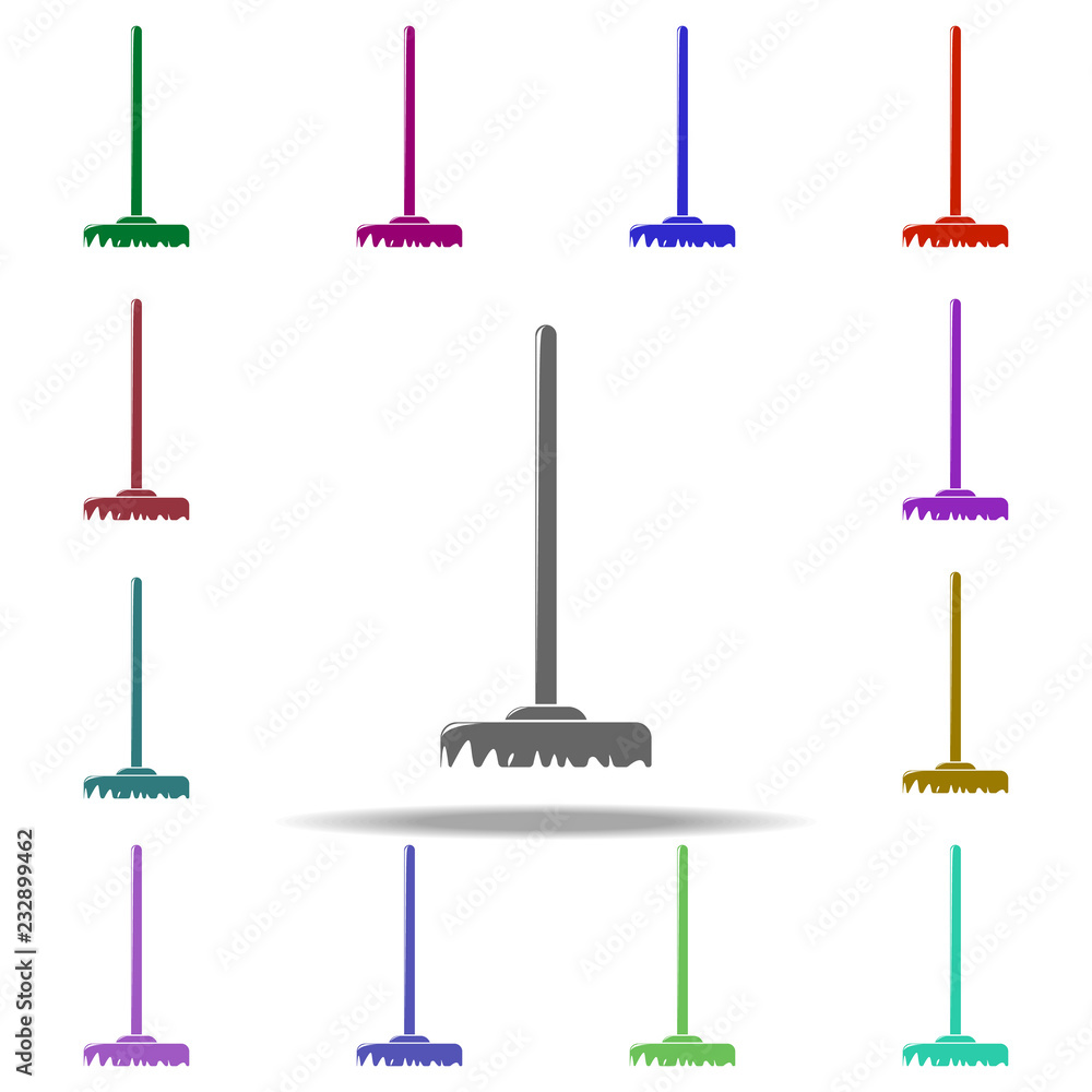 Poster mop icon. elements of cleaners in multi color style icons. simple icon for websites, web design, mob