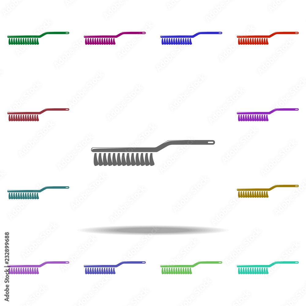 Aufkleber brush icon. elements of cleaners in multi color style icons. simple icon for websites, web design, m