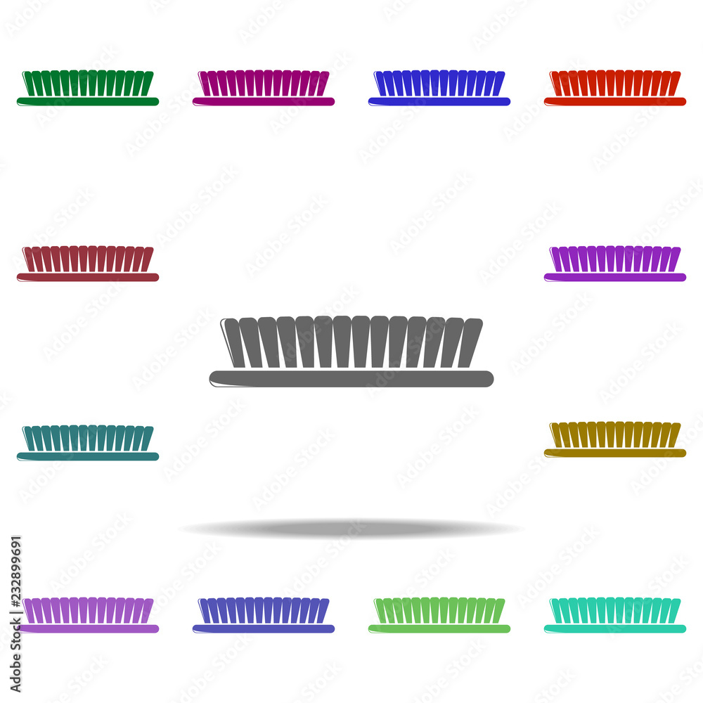 Aufkleber brush icon. elements of cleaners in multi color style icons. simple icon for websites, web design, m