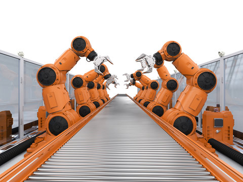 Robot assembly line
