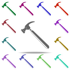 a hammer icon. Elements of Construction tools in multi color style icons. Simple icon for websites, web design, mobile app, info graphics