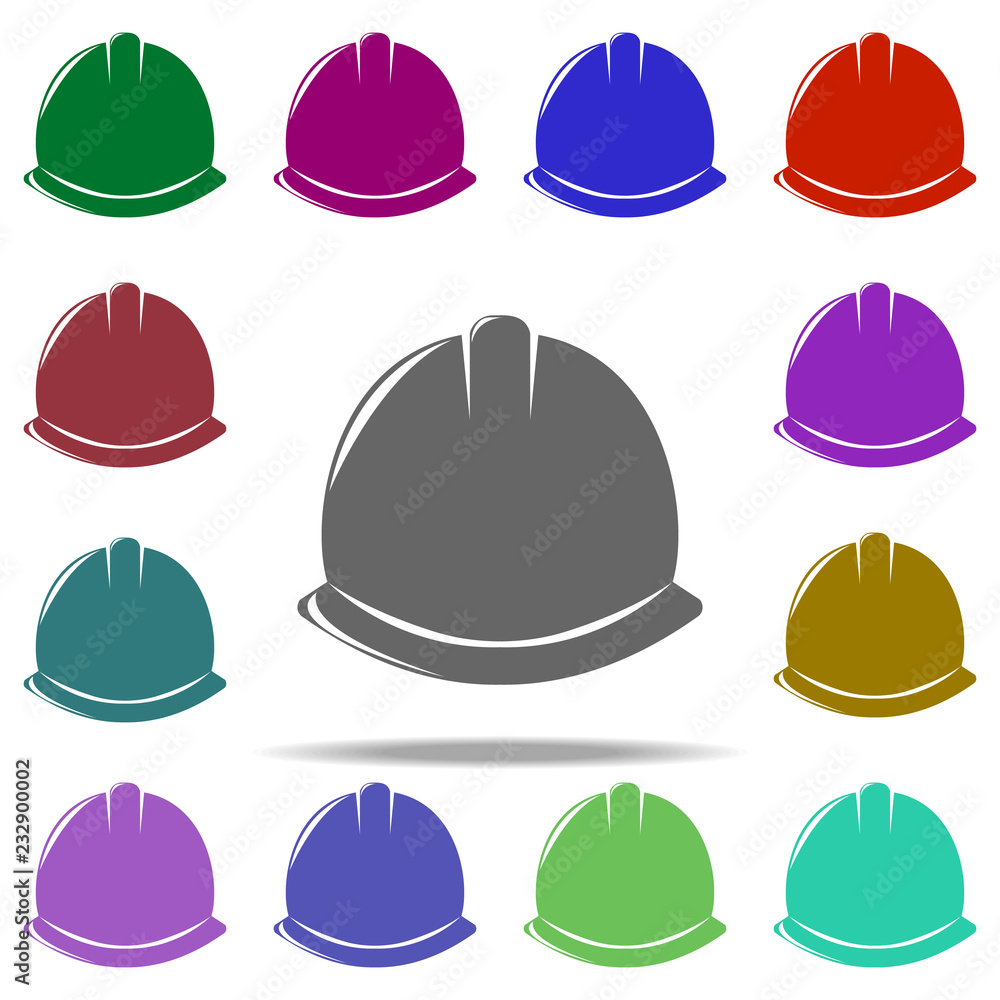 Aufkleber construction helmet icon. elements of construction tools in multi color style icons. simple icon for