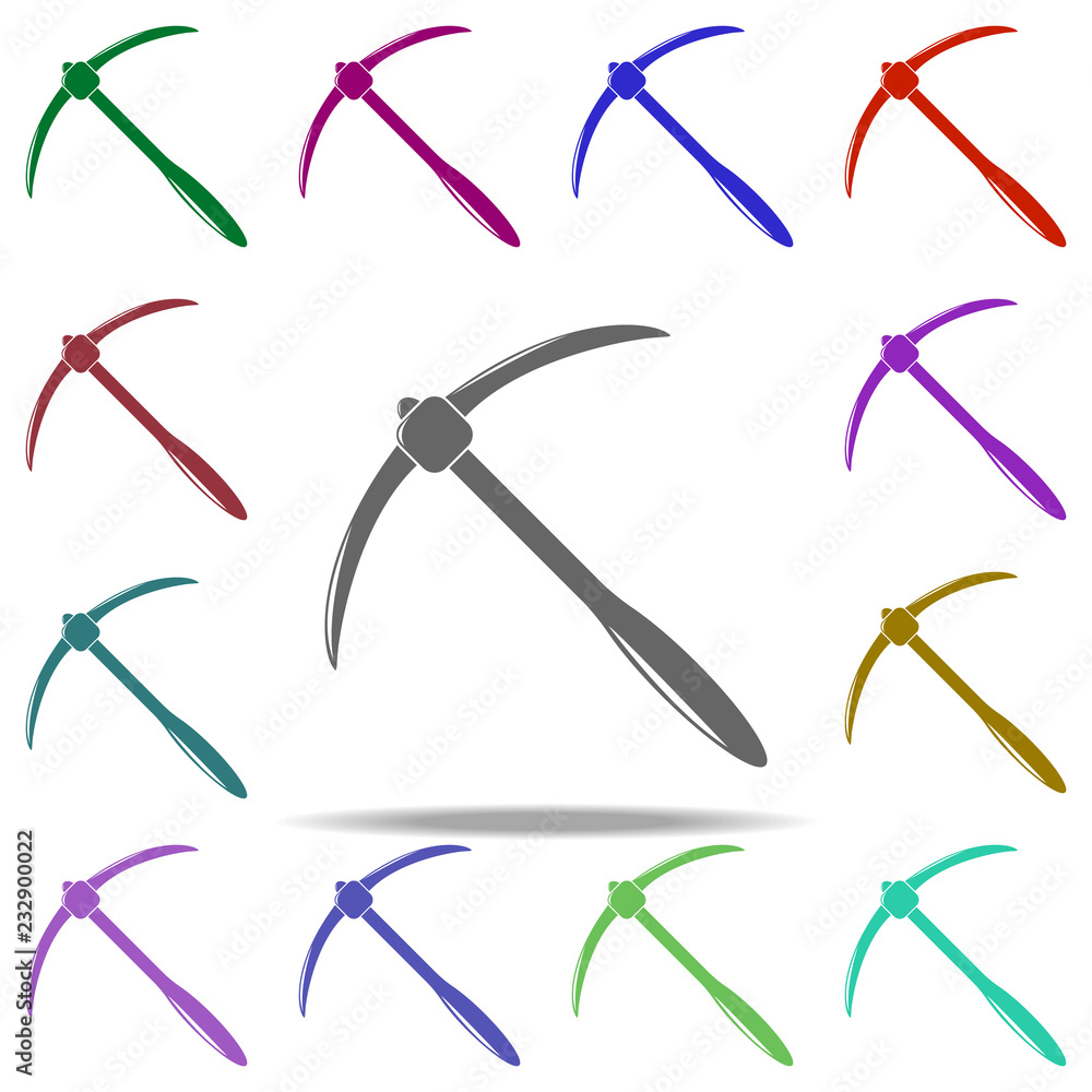 Poster pick icon. elements of construction tools in multi color style icons. simple icon for websites, web 
