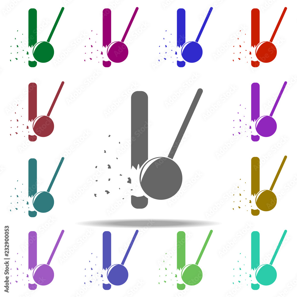 Aufkleber demolition ball icon. elements of construction tools in multi color style icons. simple icon for web