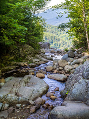 The top of Roaring Fall in Adirondack mountains