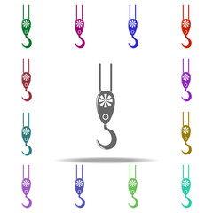 crane hook icon. Elements of Construction tools in multi color style icons. Simple icon for websites, web design, mobile app, info graphics