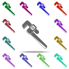 pipe wrench icon. Elements of Construction tools in multi color style icons. Simple icon for websites, web design, mobile app, info graphics