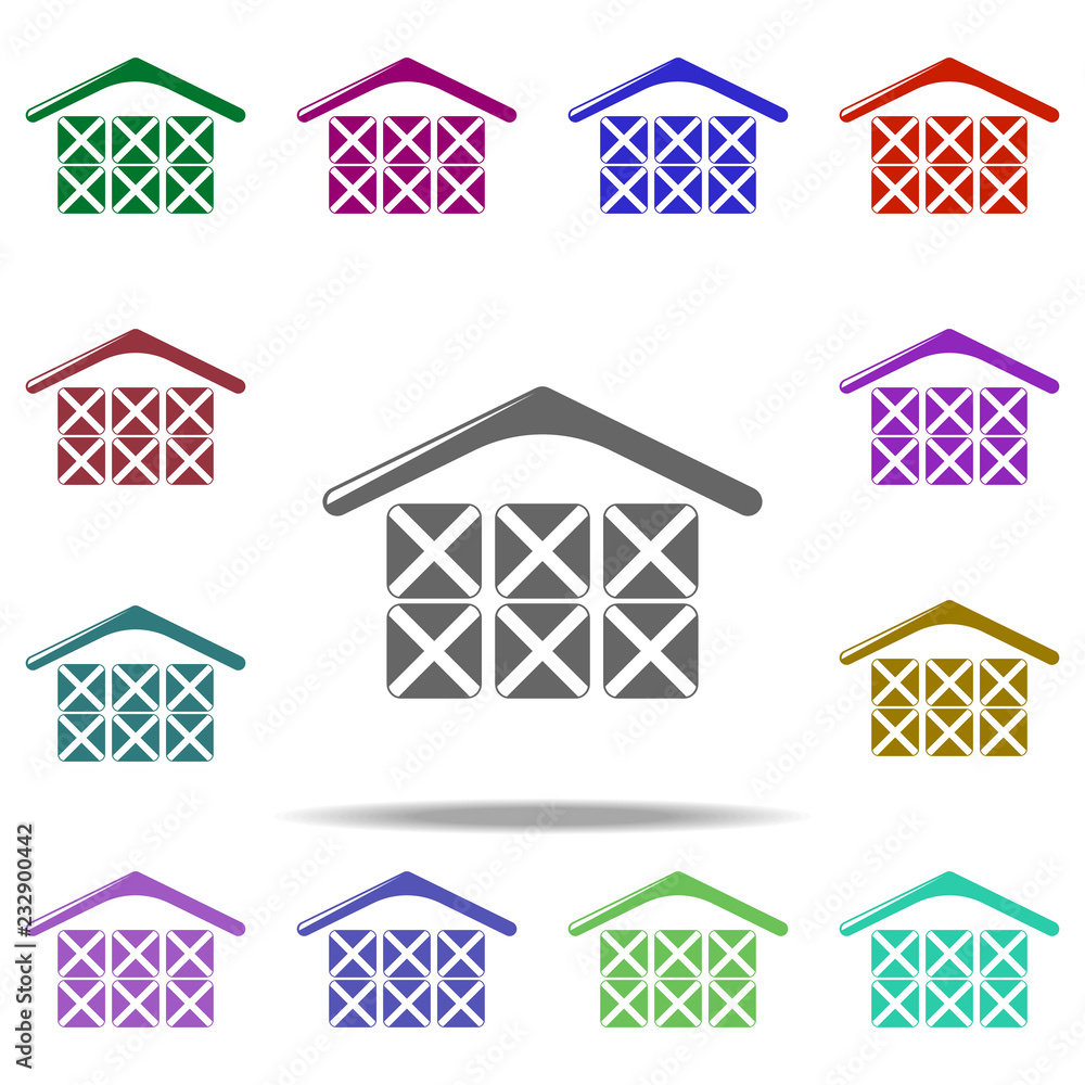 Poster stock of stock icon. elements of logistic in multi color style icons. simple icon for websites, web 