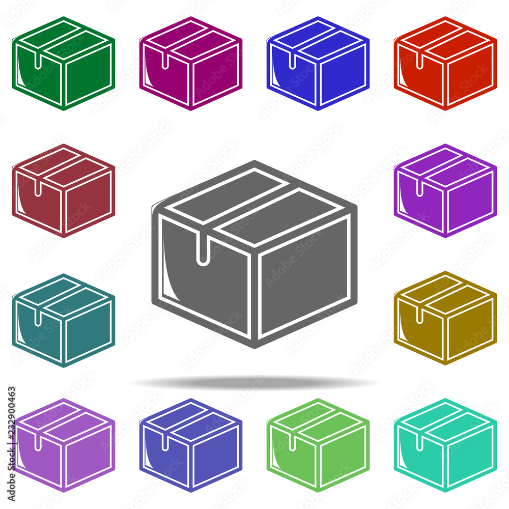 Poster packing box icon. elements of logistic in multi color style icons. simple icon for websites, web des