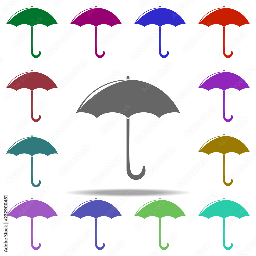 Poster umbrella sign icon. elements of logistic in multi color style icons. simple icon for websites, web d