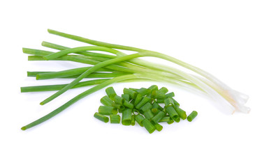 Green onion isolated on the white background