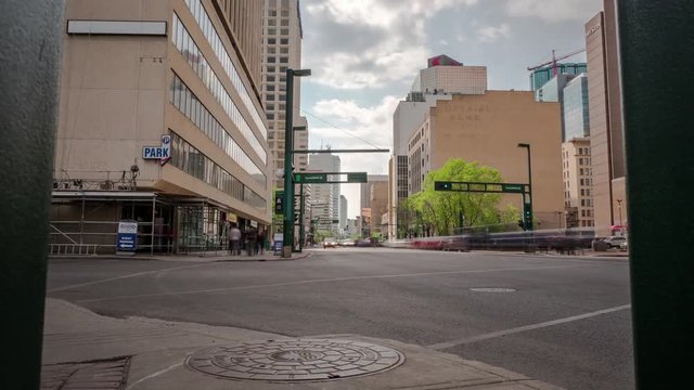 Motion timelapse of Jasper avenue in Edmonton, Alberta
