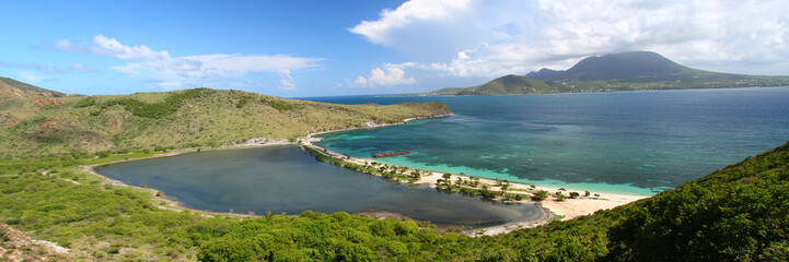 Fototapeta na wymiar Saint Kitts Panoramic View