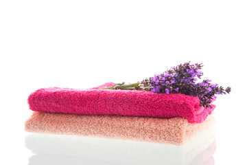 Obraz na płótnie Canvas Towels with Lavender